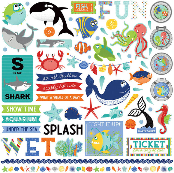 Photo Play 12x12 Cardstock Stickers - Fish Tales