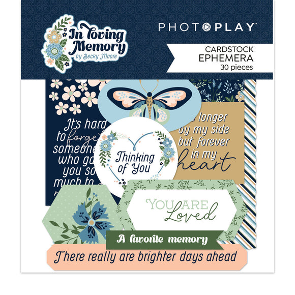 Photo Play Ephemera Die Cuts - In Loving Memory