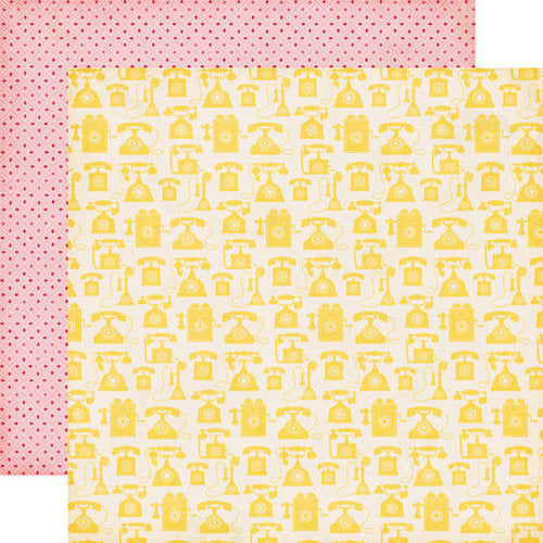 Echo Park Papers - Jill - Yellow Telephones - 2 Sheets