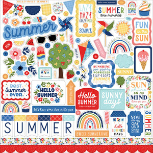 Echo Park 12x12 Cardstock Stickers - My Favorite Summer