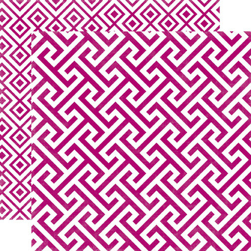 Echo Park Papers - Style Essentials - Mulberry Geometric - 2 Sheets