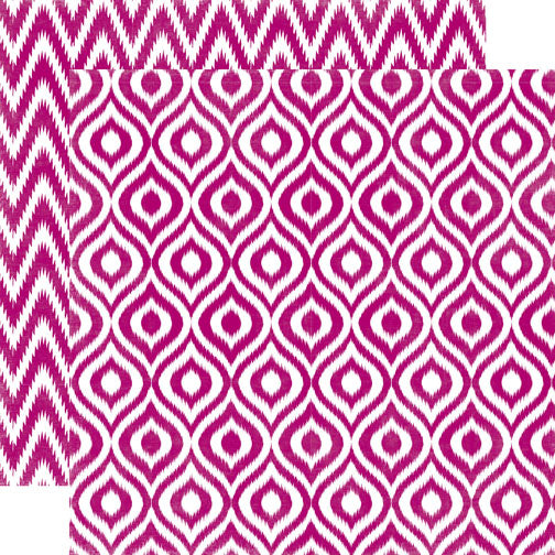 Echo Park Papers - Style Essentials - Mulberry Ikat - 2 Sheets