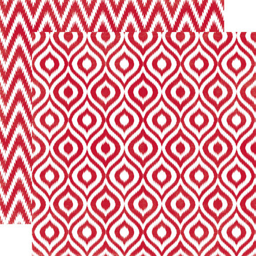Echo Park Papers - Style Essentials - Lipstick Ikat - 2 Sheets