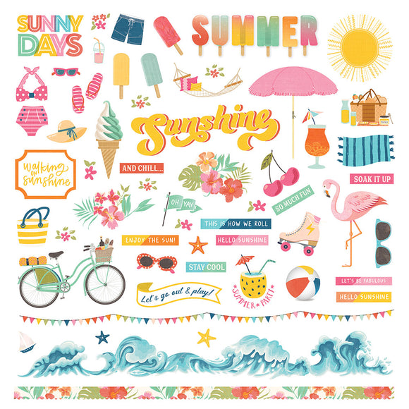 Photo Play 12x12 Cardstock Stickers - Sweet Sunshine