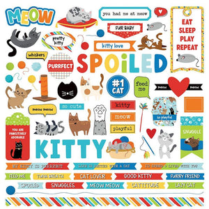 Photo Play 12x12 Cardstock Stickers - Meow - Cat