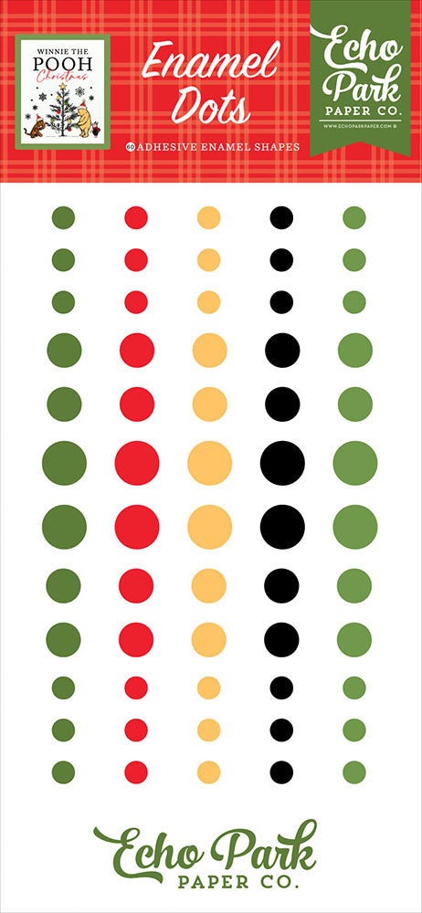 Echo Park Enamel Dots - Winnie the Pooh - Christmas