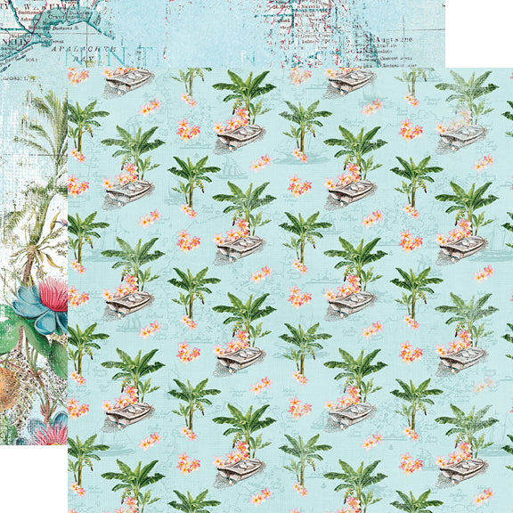 Simple Stories Papers - Simple Vintage - Coastal - Tropical Life - 2 Sheets