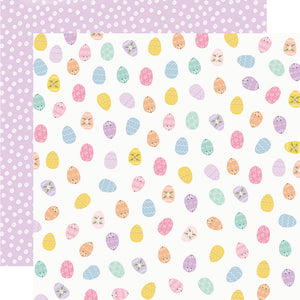 Simple Stories Papers - Bunnies + Blooms - Egg Hunt - 2 Sheets