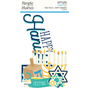 Simple Stories Die Cuts - Page Pieces - Happy Hanukkah