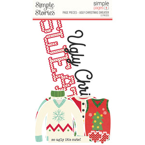 Simple Stories Die Cuts - Page Pieces - Ugly Christmas Sweater