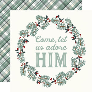 Simple Stories Papers - Oh, Holy Night - Adore Him - 2 Sheets