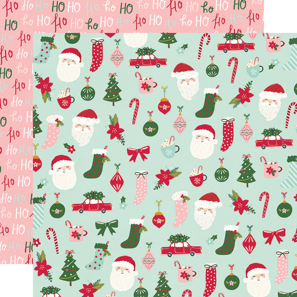 Simple Stories Papers - Holly Days - Hey Santa - 2 Sheets