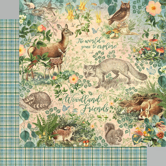Graphic 45 Papers - Woodland Friends - Woodland Friends - 2 Sheets