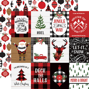 Echo Park Cut-Outs - A Lumberjack Christmas - 3x4 Journaling Cards