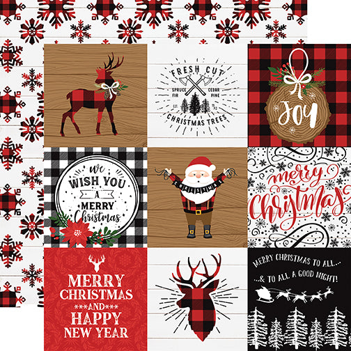 Echo Park Cut-Outs - A Lumberjack Christmas - 4x4 Journaling Cards