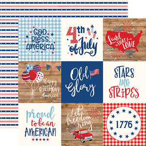 Echo Park Cut-Outs - America - 4x4 Journaling Cards