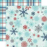 Echo Park Papers - A Perfect Winter - Snowflake Flurry - 2 Sheets