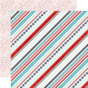 Echo Park Papers - A Perfect Winter - Snowy Stripe - 2 Sheets