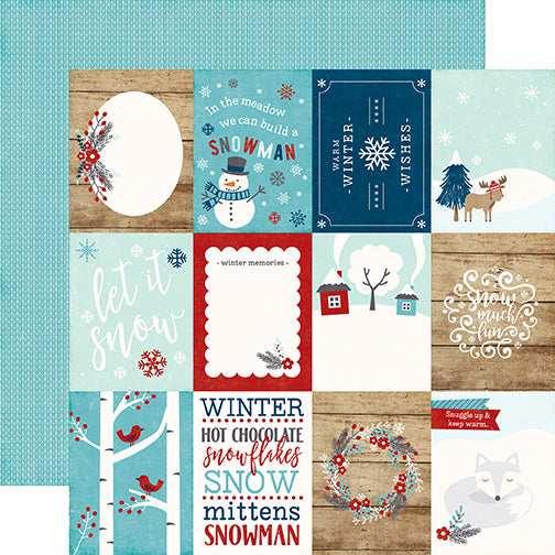 Echo Park Cut-Outs - A Perfect Winter - 3x4 Journaling Cards