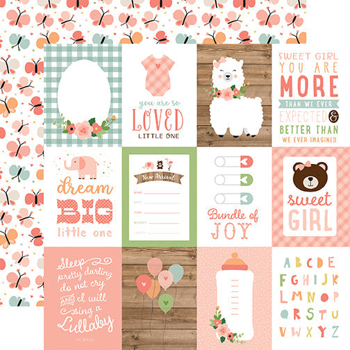 Echo Park Cut-Outs - Baby Girl - 3x4 Journaling Cards