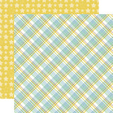 Echo Park Papers - Bundle of Joy - Boy - Baby Boy Plaid - 2 Sheets