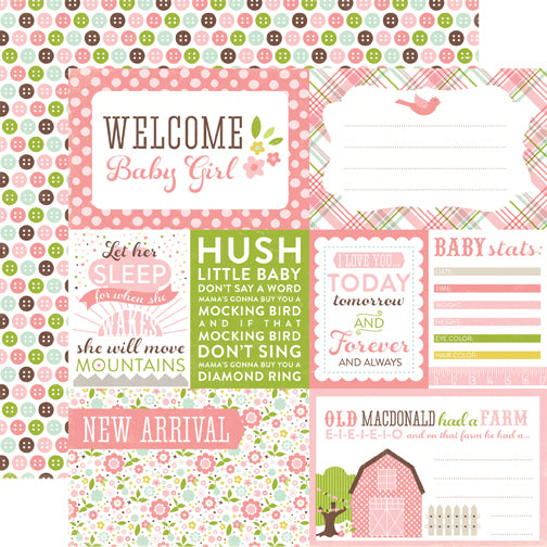 Echo Park Cut-Outs - Bundle of Joy - Welcome Baby Girl