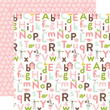 Echo Park Papers - Bundle of Joy - Girl - Alphabet Antics - 2 Sheets