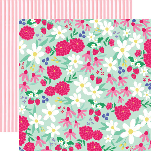 Echo Park Papers - Best Summer Ever - Sunshine Floral - 2 Sheets
