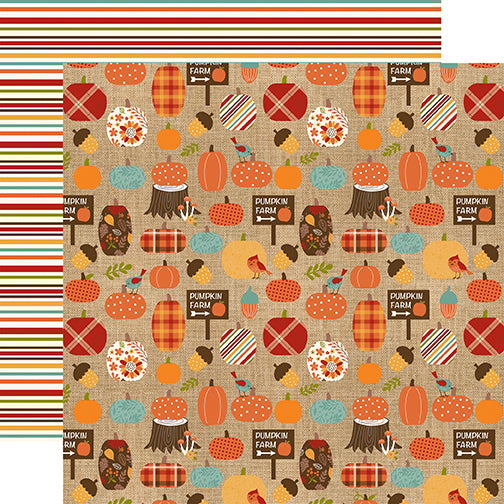Echo Park Papers - Celebrate Autumn - Pumpkin Farm - 2 Sheets