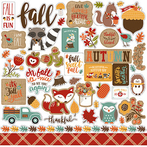 Echo Park 12x12 Cardstock Stickers - Celebrate Autumn - Elements