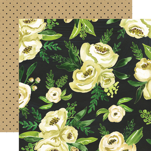 Carta Bella Papers - Botanical Garden - White Rose Bouquet - 2 Sheets