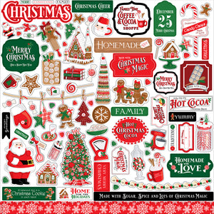 Carta Bella 12x12 Cardstock Stickers - Christmas Cheer - Elements
