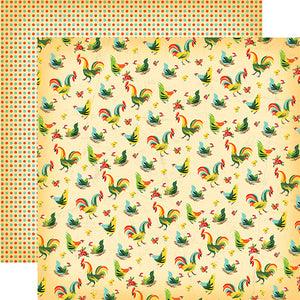 Carta Bella Papers - Country Kitchen - Kitchen Roosters - 2 Sheets