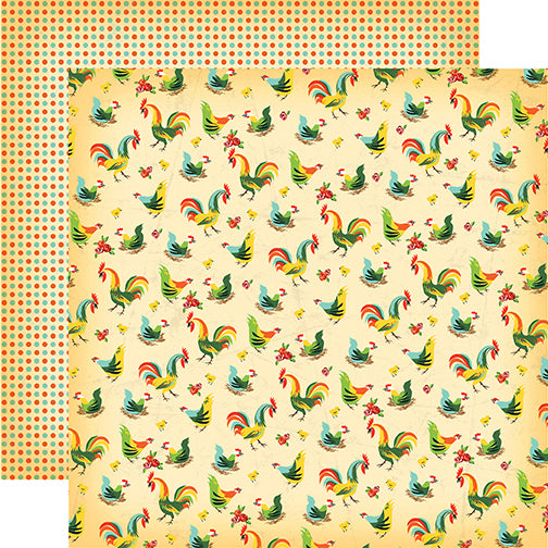Carta Bella Papers - Country Kitchen - Kitchen Roosters - 2 Sheets