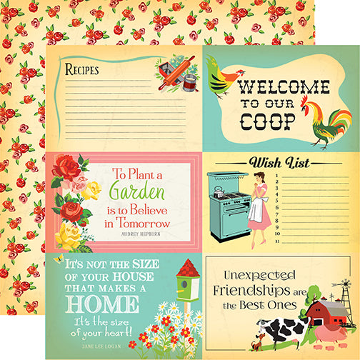 Carta Bella Cut-Outs - Country Kitchen - 4x6 Journaling Cards