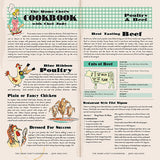 Carta Bella Papers - Country Kitchen - Home Chef's Cookbook - 2 Sheets