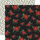 Carta Bella Papers - Christmas Market - Poinsettias - 2 Sheets