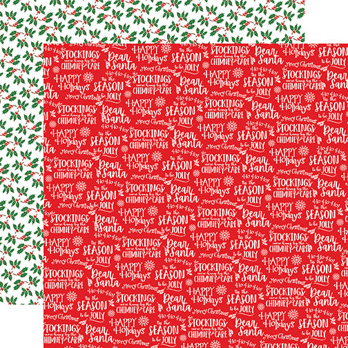Carta Bella Papers - Dear Santa - Happy Holidays - 2 Sheets