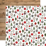 Carta Bella Papers - Farmhouse Christmas - Ornaments - 2 Sheets