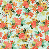 Carta Bella Papers - Fall Market - Autumn Floral - 2 Sheets