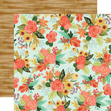 Carta Bella Papers - Fall Market - Autumn Floral - 2 Sheets