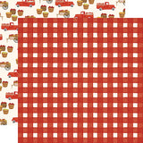 Carta Bella Papers - Fall Market - Red Gingham - 2 Sheets