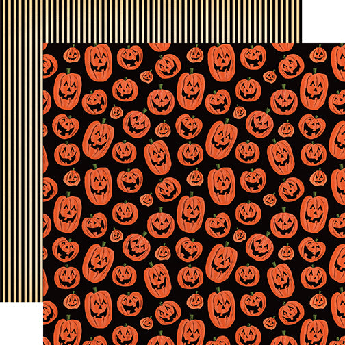 Carta Bella Papers - Happy Halloween - Laughing Pumpkins - 2 Sheets