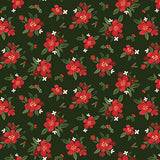 Carta Bella Papers - Hello Christmas - Poinsettia Floral - 2 Sheets