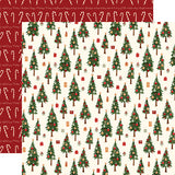 Carta Bella Papers - Hello Christmas - Merry Trees - 2 Sheets