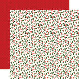 Carta Bella Papers - Hello Christmas - Holly Berries - 2 Sheets
