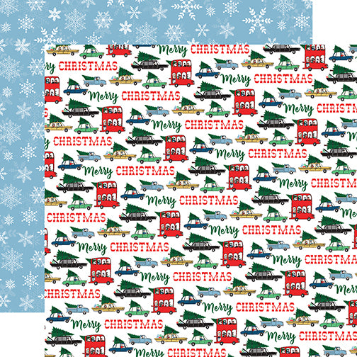Carta Bella Papers - Merry Christmas - Tree Shopping - 2 Sheets