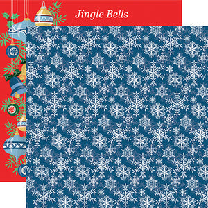 Carta Bella Papers - Merry Christmas - Snowflakes - 2 Sheets