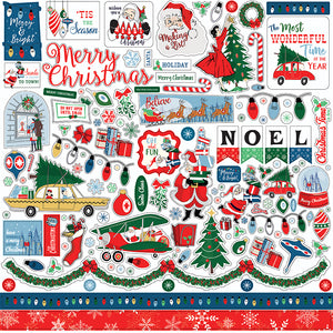 Carta Bella 12x12 Cardstock Stickers - Merry Christmas - Elements