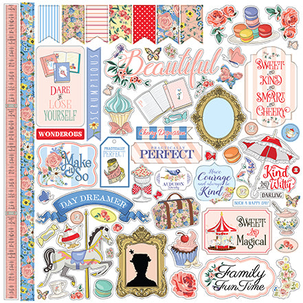 Carta Bella 12x12 Cardstock Stickers - Practically Perfect - Elements
